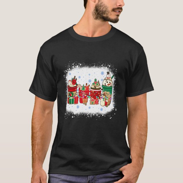 Christmas Latte Sweets Drinks Cup Winter Iced Coff T-Shirt (Vorderseite)