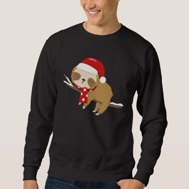 Christmas Lazy Sloth My Spirit Animal  Xmas Sweatshirt (Vorderseite)