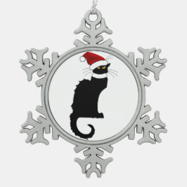 Christmas Le Chat Noir Schneeflocken Zinn-Ornament