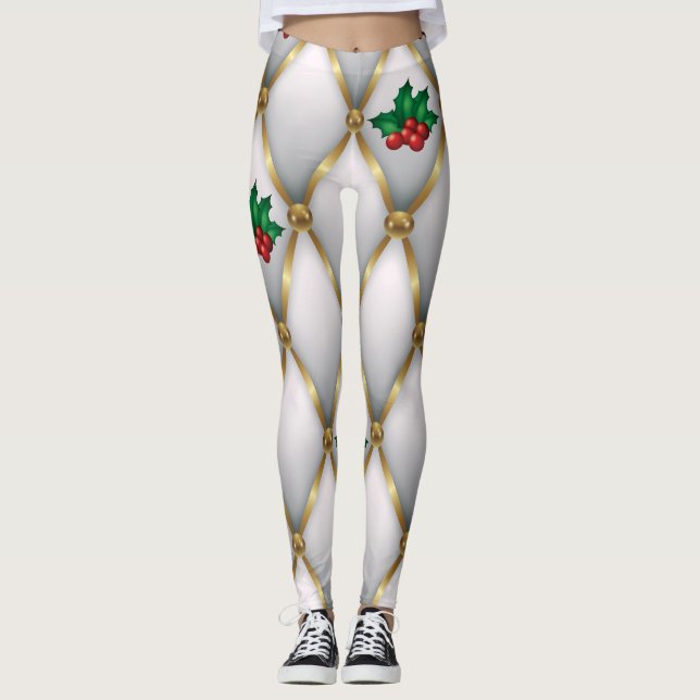 Christmas Leggings – Festive Holiday Pattern  (Vorderseite)