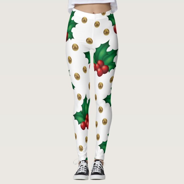 Christmas Leggings – Festive Holiday Pattern  (Vorderseite)