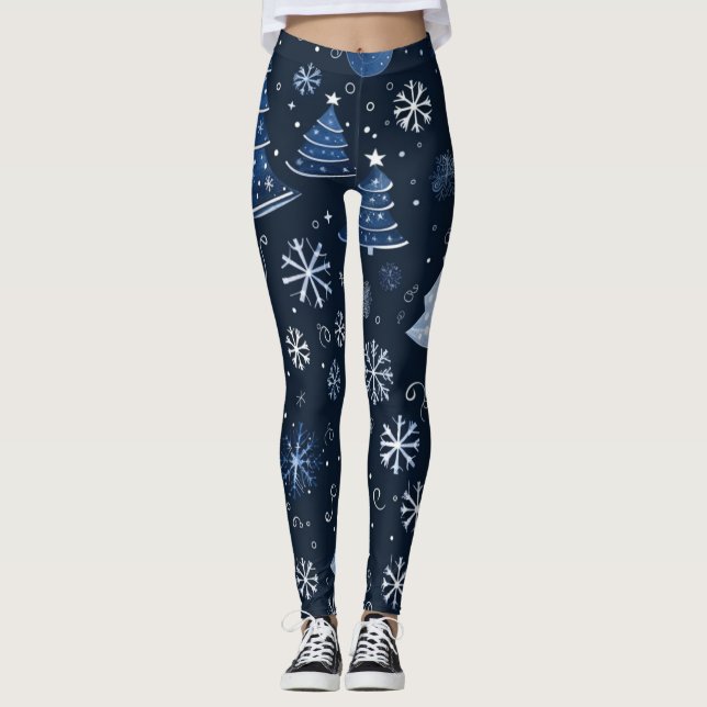 Christmas Leggings – Festive Holiday Pattern  (Vorderseite)