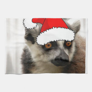 Christmas Lemur Küchentuch