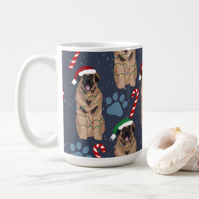 Christmas Leonberger Kaffeetasse (Mit Donut)