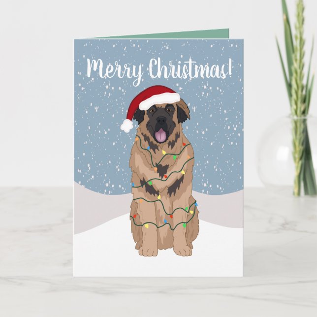 Christmas Leonberger Karte (Vorderseite)