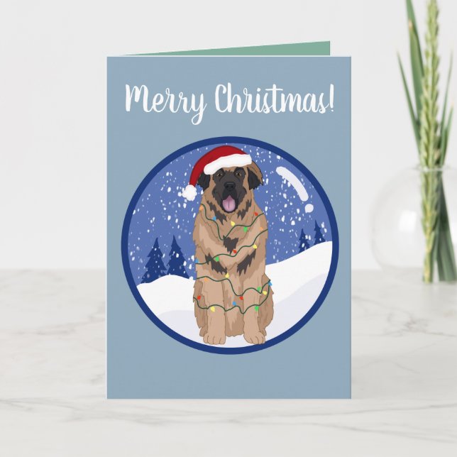 Christmas Leonberger Karte (Vorderseite)