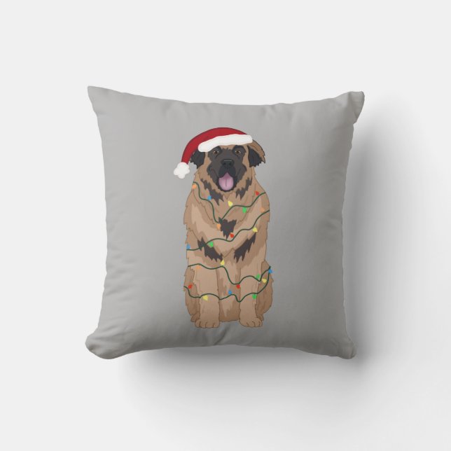 Christmas Leonberger Kissen (Vorderseite)