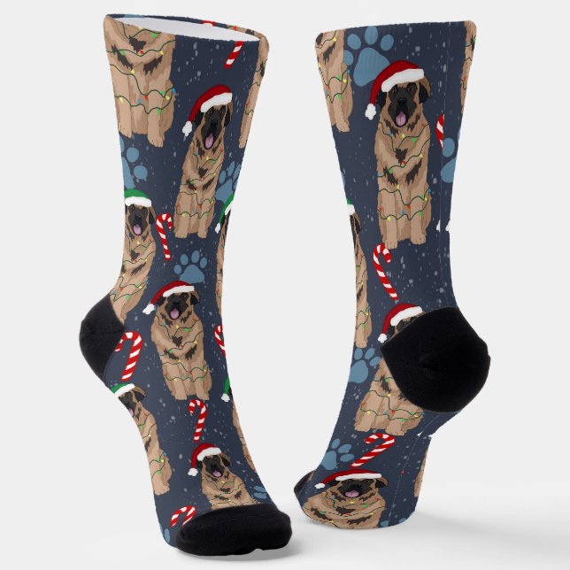 Christmas Leonberger Socken (Gewinkelt)