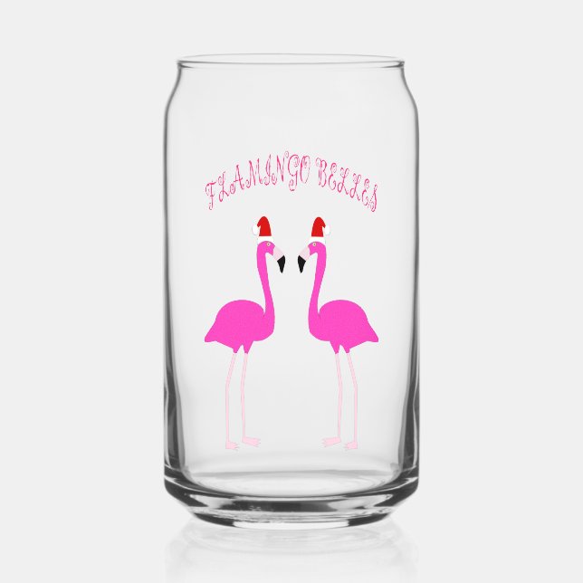 Christmas Lesbian Flamingos Flamingo Belles Dosenglas (Vorderseite)