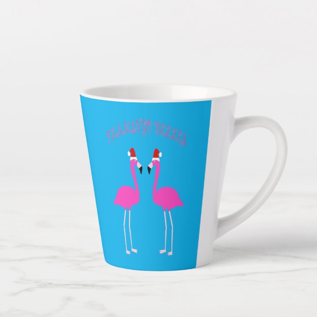 Christmas Lesbian Flamingos Flamingo Belles Milchtasse (Rechts)