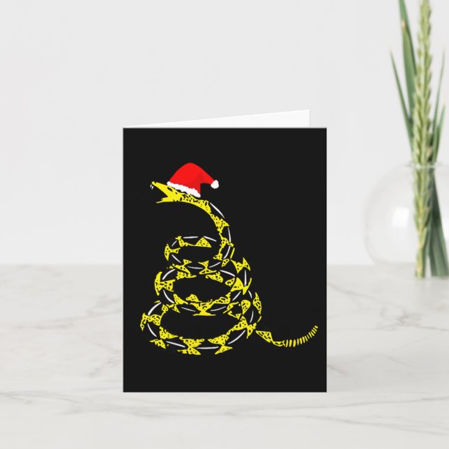 Christmas Libertarian Gadsden Don't Tread Snake  Karte (Vorderseite)
