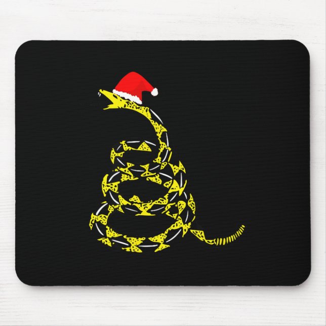 Christmas Libertarian Gadsden Don't Tread Snake  Mousepad (Vorne)