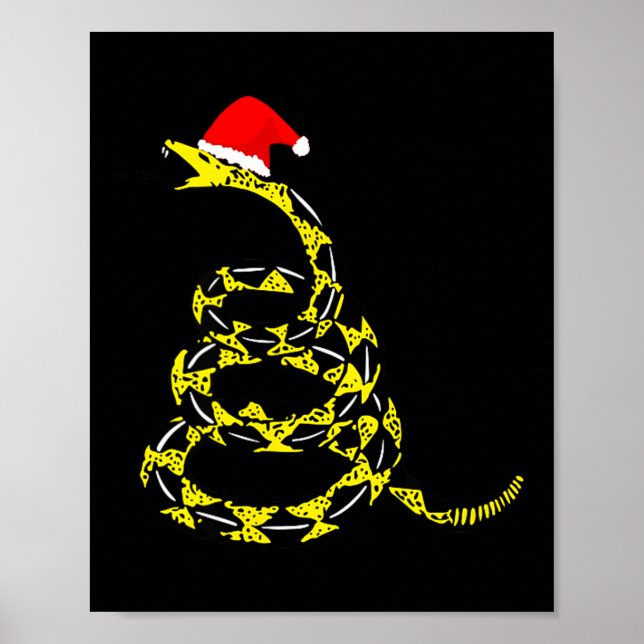 Christmas Libertarian Gadsden Don't Tread Snake  Poster (Vorne)