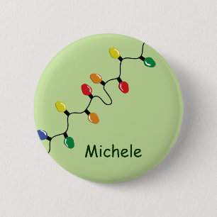 Christmas Light Bulb String mit Namen Button