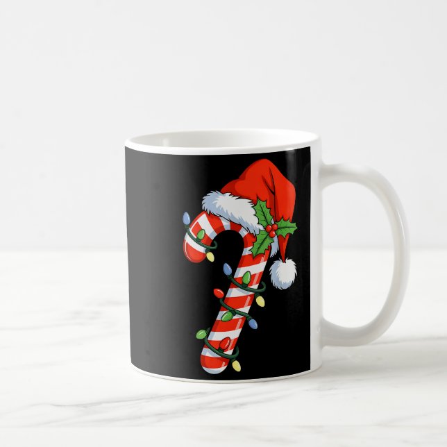 Christmas Light Candy Cane Santa Xmas Kids Toddler Kaffeetasse (Rechts)