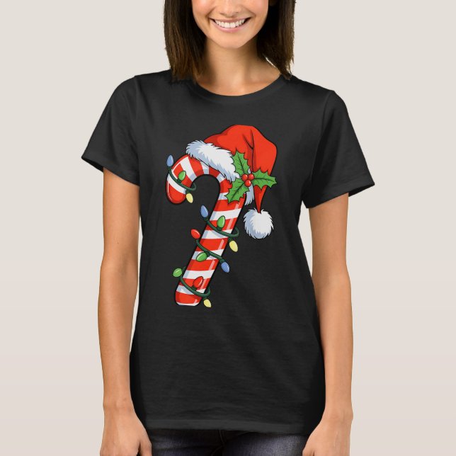 Christmas Light Candy Cane Santa Xmas Kids Toddler T-Shirt (Vorderseite)