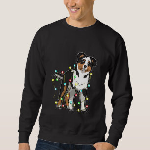 Christmas Lights Australian Shepherd Dog Lover Xma Sweatshirt