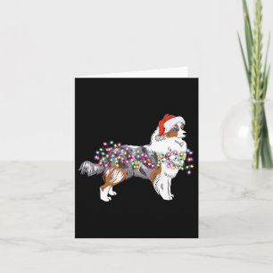Christmas Lights Australian Shepherd Dog Niedlich Karte