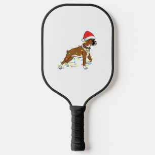 Christmas Lights Boxer Dog Lover Funny Geschenk Pickleball Schläger