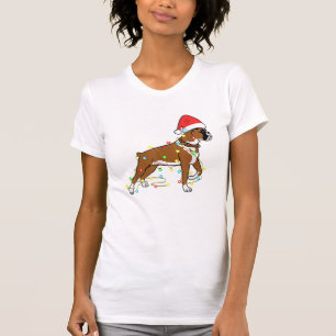 Christmas Lights Boxer Dog Lover Funny Geschenk T-Shirt