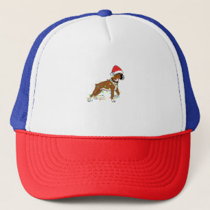Christmas Lights Boxer Dog Lover Funny Geschenk Truckerkappe