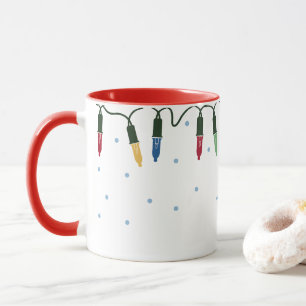 Christmas lights cup tasse