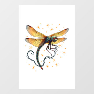 Christmas Lights Dragonfly Fensteraufkleber