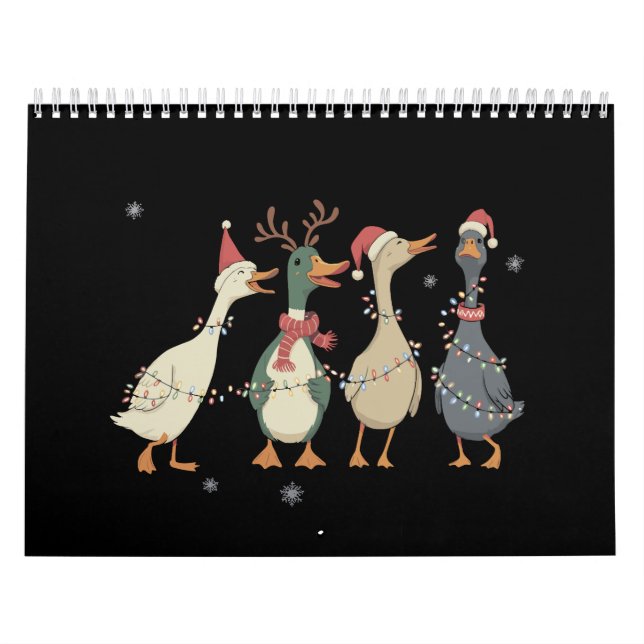Christmas Lights Ducks Funny Animals Farm Lover  Kalender (Titelbild)