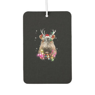 Christmas Lights Hippo Fiona Hippopotamus Lover Autolufterfrischer