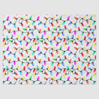 Christmas Lights In The Snow Seidenpapier