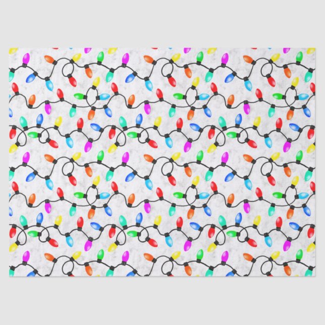 Christmas Lights In The Snow Seidenpapier (Vorderseite)