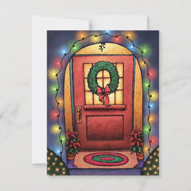 CHRISTMAS LIGHTS OFFENE HAUS PARTY EINLADUNG (Vorderseite)