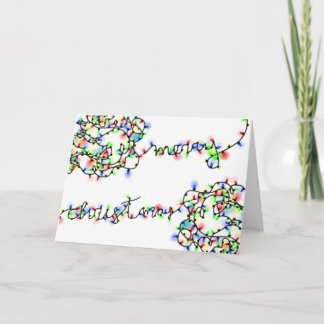 Christmas Lights Tangled Merry Christmas Karte