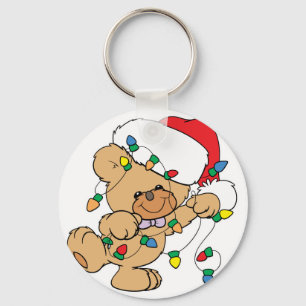 Christmas Lights Teddy Bear Schlüsselanhänger