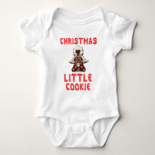 CHRISTMAS LITTLE COOKIE Funny Baby Jersey Bodysuit Strampler