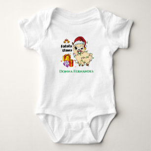 Christmas Llama Baby Bodysuit Strampler