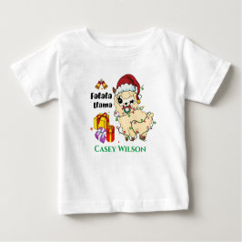 Christmas Llama Baby T - Shirt