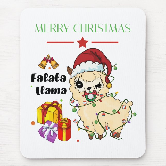 Christmas Llama Mousepad (Vorne)
