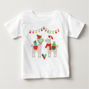 Christmas Llamas Baby T-shirt