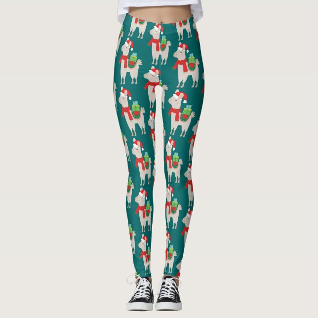 Christmas Llamas Leggings (Vorderseite)