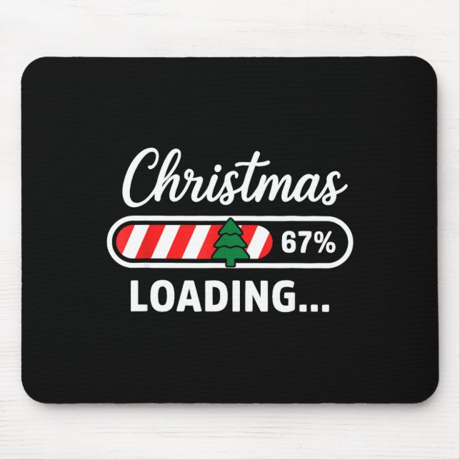 Christmas Loading 67% Funny 6 7 Meme Xmas Gen Alph Mousepad (Vorne)