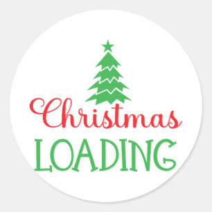 Christmas Loading Runder Aufkleber