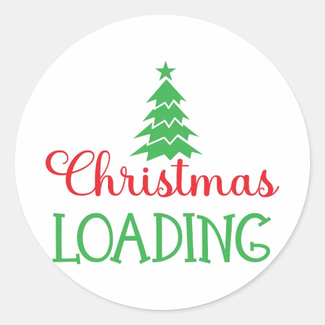 Christmas Loading Runder Aufkleber (Vorderseite)