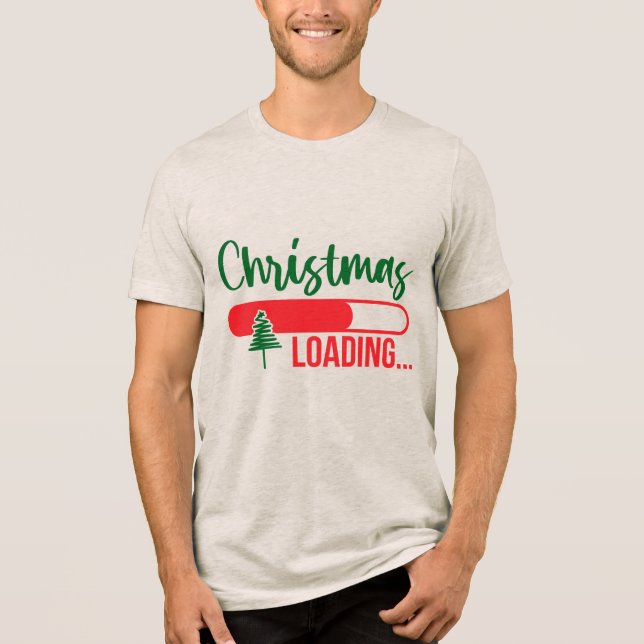 Christmas LOADING Tri-Blend Shirt (Vorderseite)