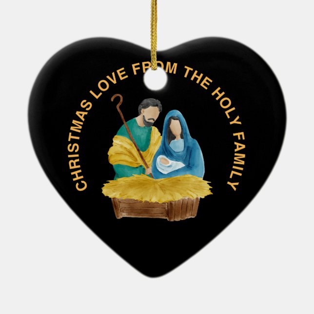 CHRISTMAS LOVE FROM THE HOLY FAMILY KERAMIK ORNAMENT (Hinten)