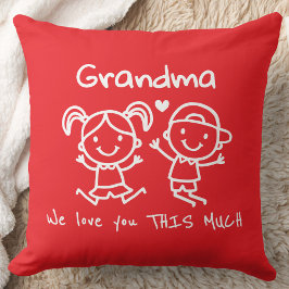 Christmas Love You Grandma Fun Graphic Gift Kissen