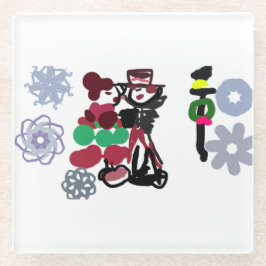 Christmas Lovely walking Glasuntersetzer