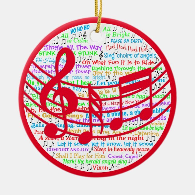 Christmas Lyric Keramik Ornament (Vorne)