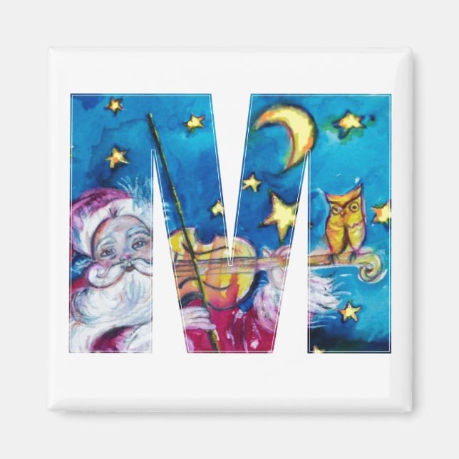 CHRISTMAS M SCHREIBEN / INSPIRIERT SANTA MONOGRAMM MAGNET (Vorne)