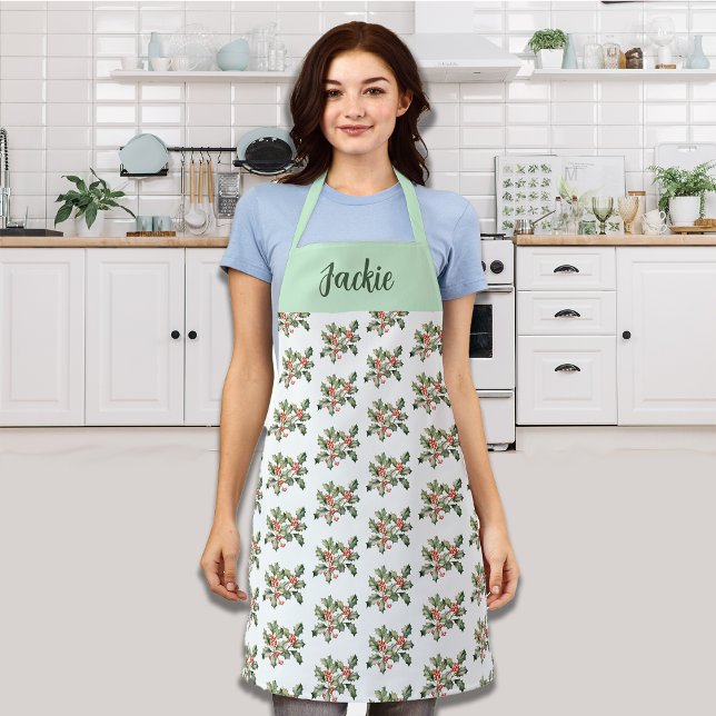 Christmas Macaron Colors Mistletoe Schürze (Von Creator hochgeladen)